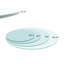 Plateau de table en verre trempé rond de 20 po, verre transparent, bord plat de 1/4 po d'épaisseur poli-622237025-622237028