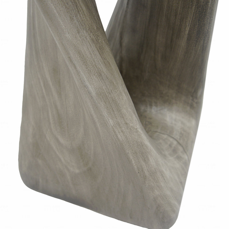 Table d'appoint Esdert MGO Twist Shape, H 26,8 po x l 12,5 po x P 12,5 po, Gris