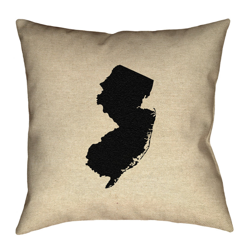 Housse de coussin Katelyn Smith South Dakota, 14 po x 14 po, Noir, New Hampshire