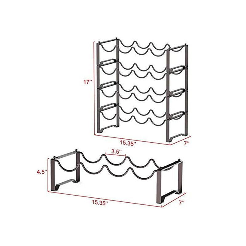 Tabletop Wine Bottle Rack Black