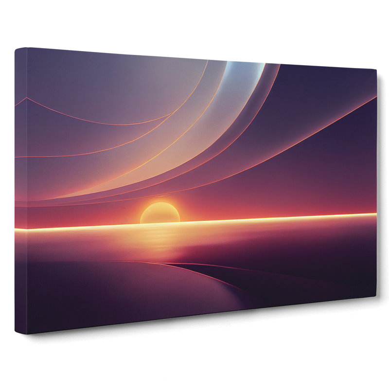 Modern Sunset Vol.1 Abstract - Wrapped Canvas, 35cm H x 50cm W x 3cm D