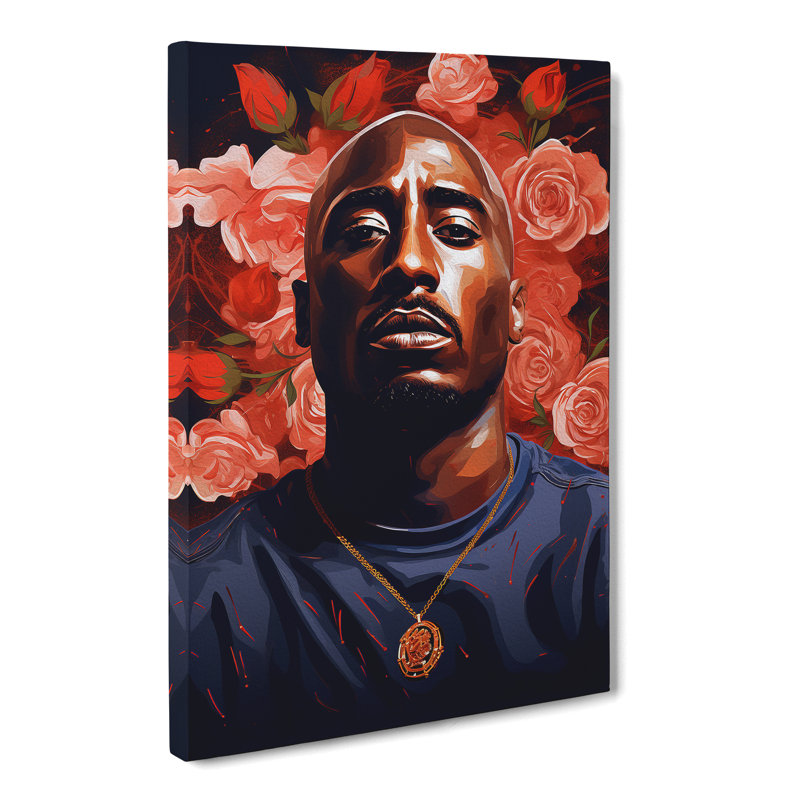 Tupac Shakur Tachisme - Print, 50cm H x 35cm W x 3cm D