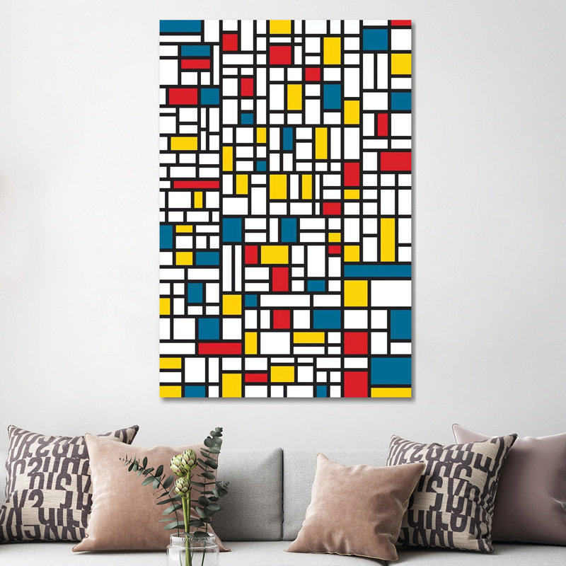 Mondrian Extreme - Wrapped Canvas Print, 152.5 cm H x 101.5 cm W
