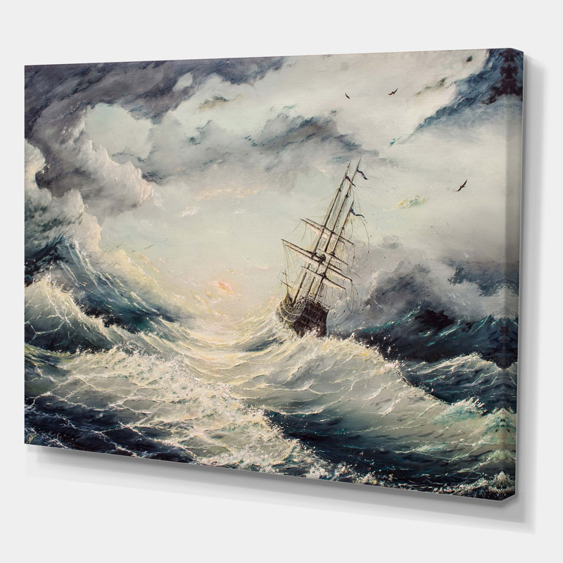 Struggle with the Elements - Peinture sur toile, H 30 po x l 40 po x p 1 po, Toile tendue