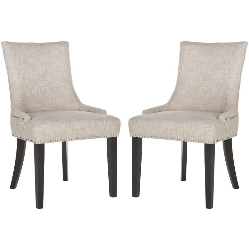 Gallager 19.5'' H Upholstered Parsons Chair, Grey Viscose Blend, 2
