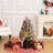 3Ft Christmas Tree Pre-Lit Artificial Christmas Tree With Snowflake Base