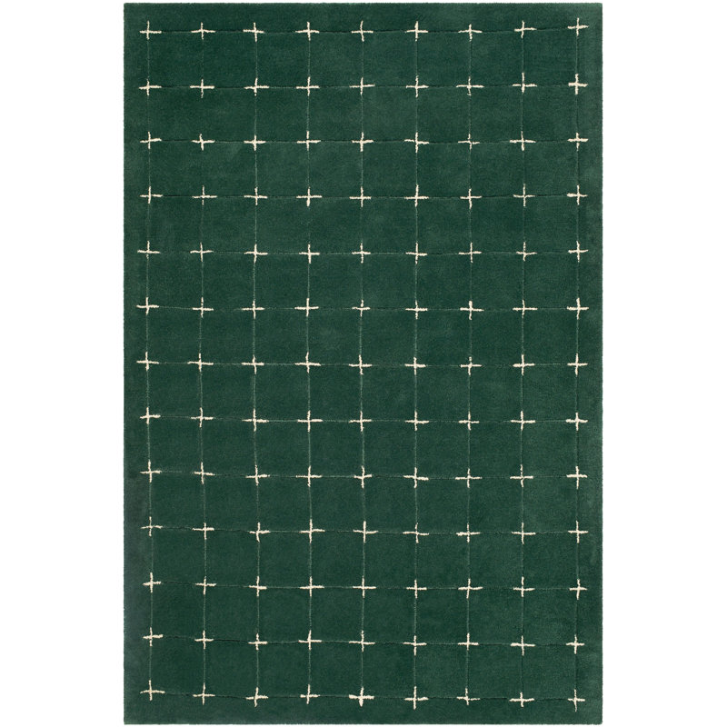 Mallory Green Hand Tufted Area Rug, Rectangle 9' x 12'