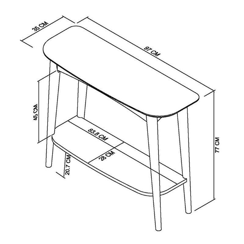 Sievers 97cm Console Table