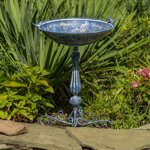 Mattison Metal Pedestal Birdbath