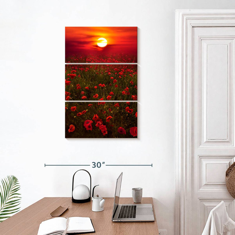 Coucher de soleil chaud Harnek, H 32 po x l 20 po