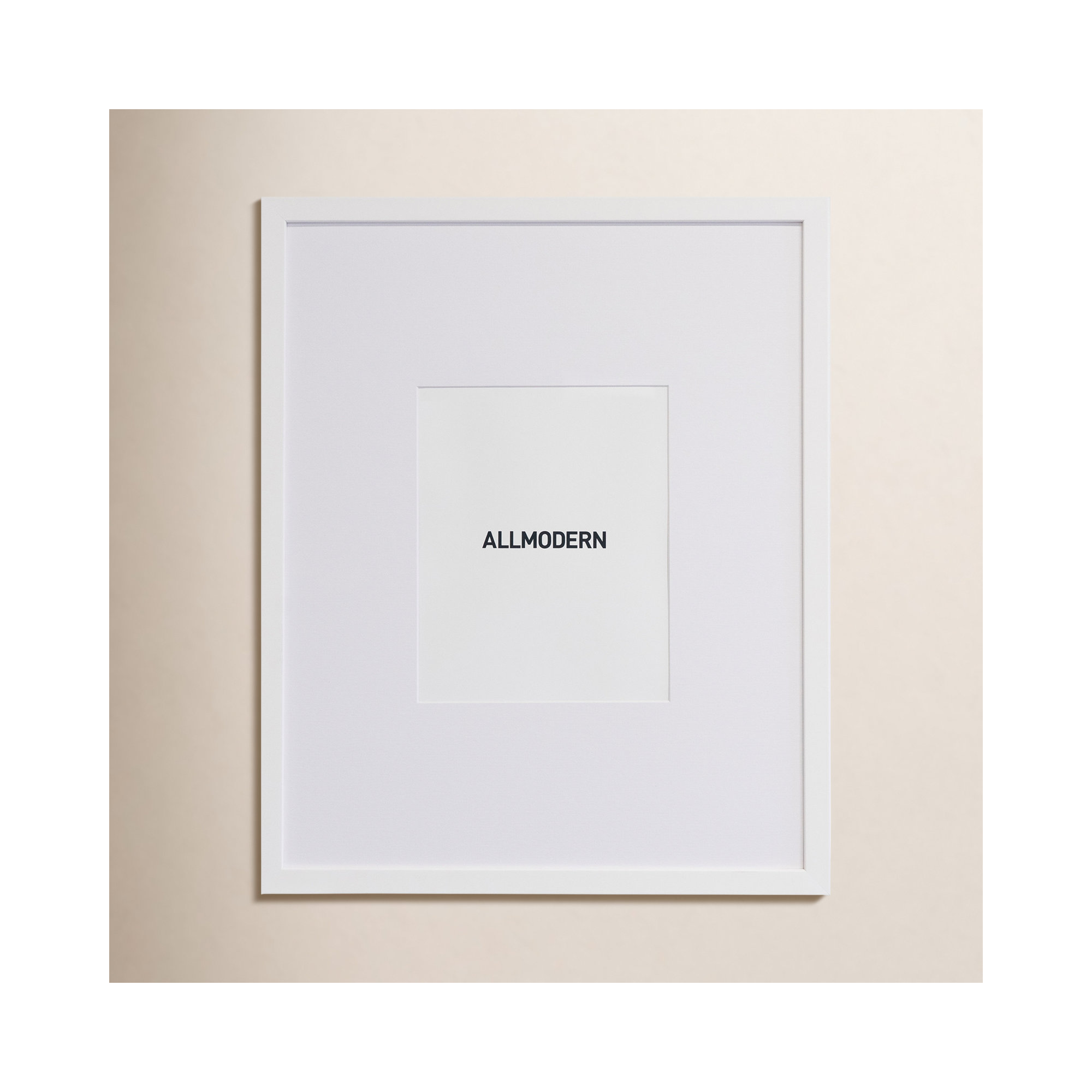 Capullo Wood Matte Picture Frame with Mat, 4" x 6", White, 8" x 10"
