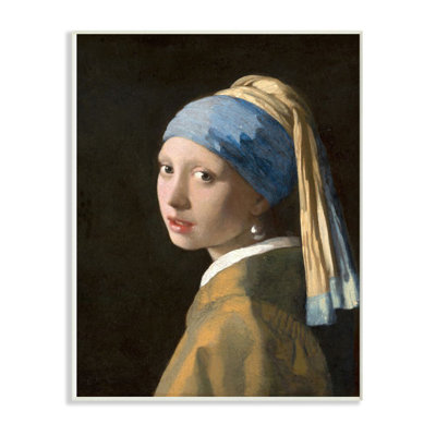 " Vermeer Girl With A Pearl Earring Classical Portrait " by Johannes Vermeer