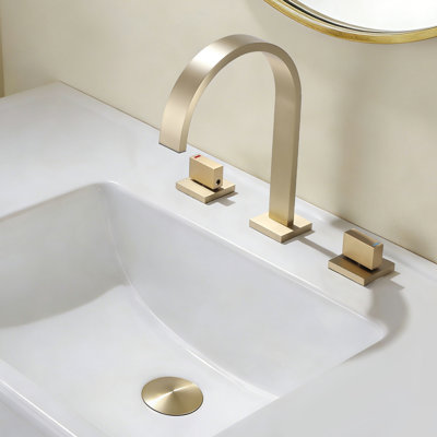  Robinet de lavabo de salle de bain surdimensionné à 2 poignées avec bonde