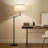Ava 61 in. Mid-Century Modern Height Adjustable LED Floor Lamp with Fabric Drum Shade
