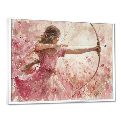 Cupidon rose astrologie Sagittaire - astronomie, art mural salon Sagittaire