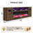 95" Farmhouse Fireplace Tv Stand For Tvs Up To 100 Inch With Power Outlets, Large Media Console With 60" Electric Fireplace & Led Lights For Living Room-260069597