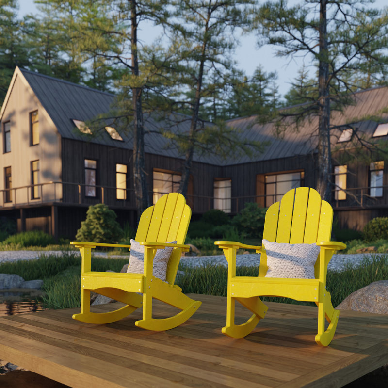 Chaise berçante classique Adirondack, Jaune citron