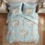 7 pièces, imprimé floral, bleu doux-130473342