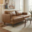 Canapé Mid-Century moderne en cuir véritable Livingston-1434067782-1434067780