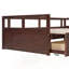 Lit de jour en bois avec lit gigogne et deux tiroirs de rangement, canapé-lit extensible pour une utilisation polyvalente dans la chambre ou le salon-1165607832