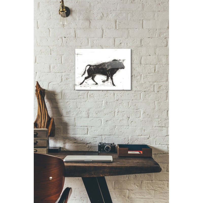 Toro II par Ethan Harper - peinture sans cadre, H 12 po x l 16 po x P 0,12 po