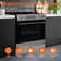 30" Electric Range with 4 Heating Elements Convection Oven 5 Cu. Ft. Capacity, 7 Functions Professional Electric Range Oven with Smooth Glass Top, Stainless Steel