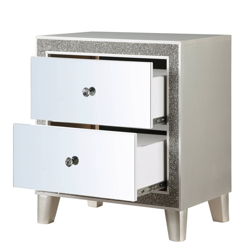 Champagne 2-Drawer Nightstand