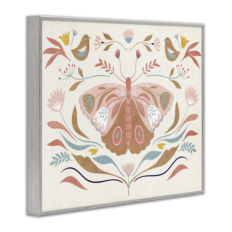  «Boho Folk Moth», estampe numérique par Kim Allen, H 16 po x l 20 po, Estampe numérique Farmhouse