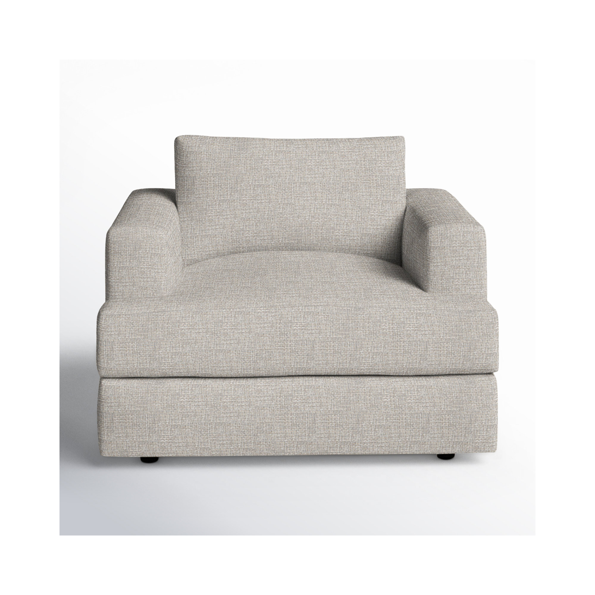 Cayden Upholstered Chair And A Half, Drusky Ivory Sustain® Basketweave