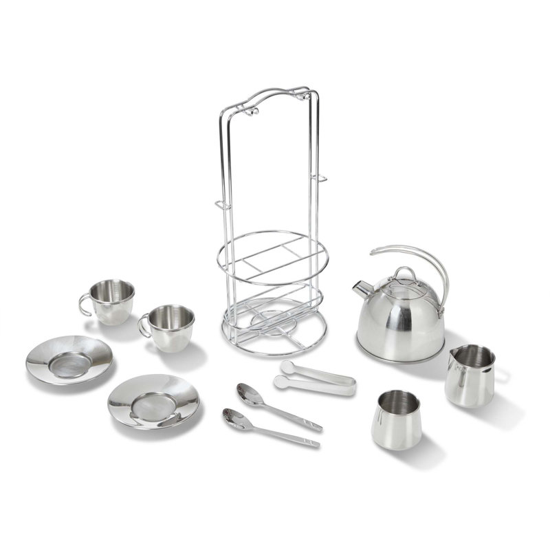 11 Piece Stainless Steel Tea Set