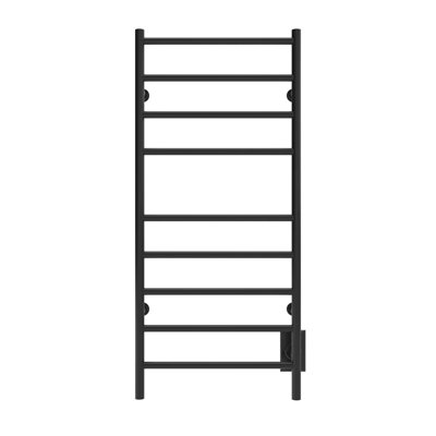 18" x 40" Kontour Linear Steel Wall Mounted Electric Towel Warmer - Matte Black, Hardwired 
