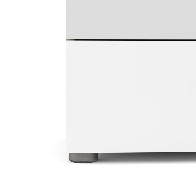 Gianna 8 Drawer 55.12" W Double Dresser, Oak/White