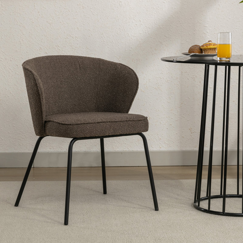 Chaise de salle à manger Donohoe Boucle, Brun, 1