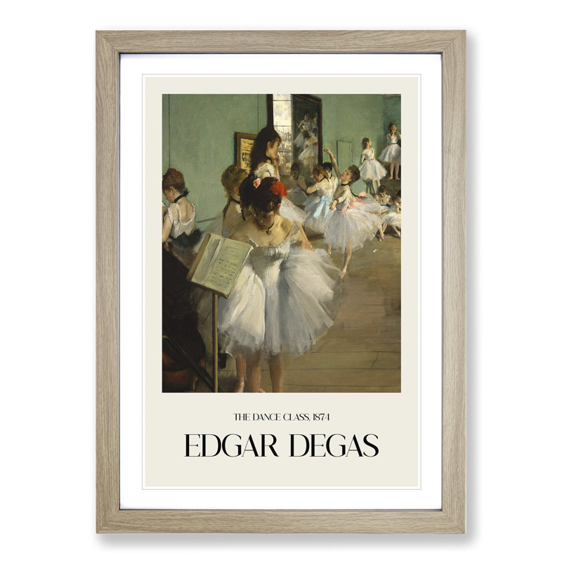 The Ballet Class Vol.2 by Edgar Degas - Picture Frame Painting, 65cm H x 48cm W x 2cm D, Oak Framed