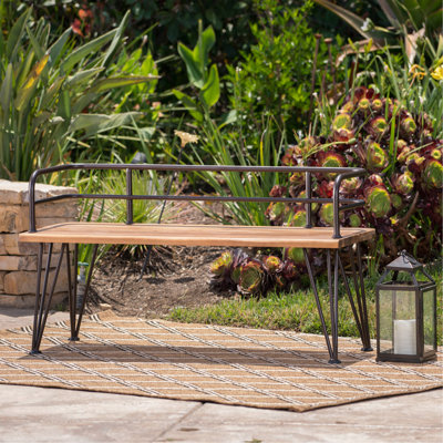 Banc industriel en bois et métal