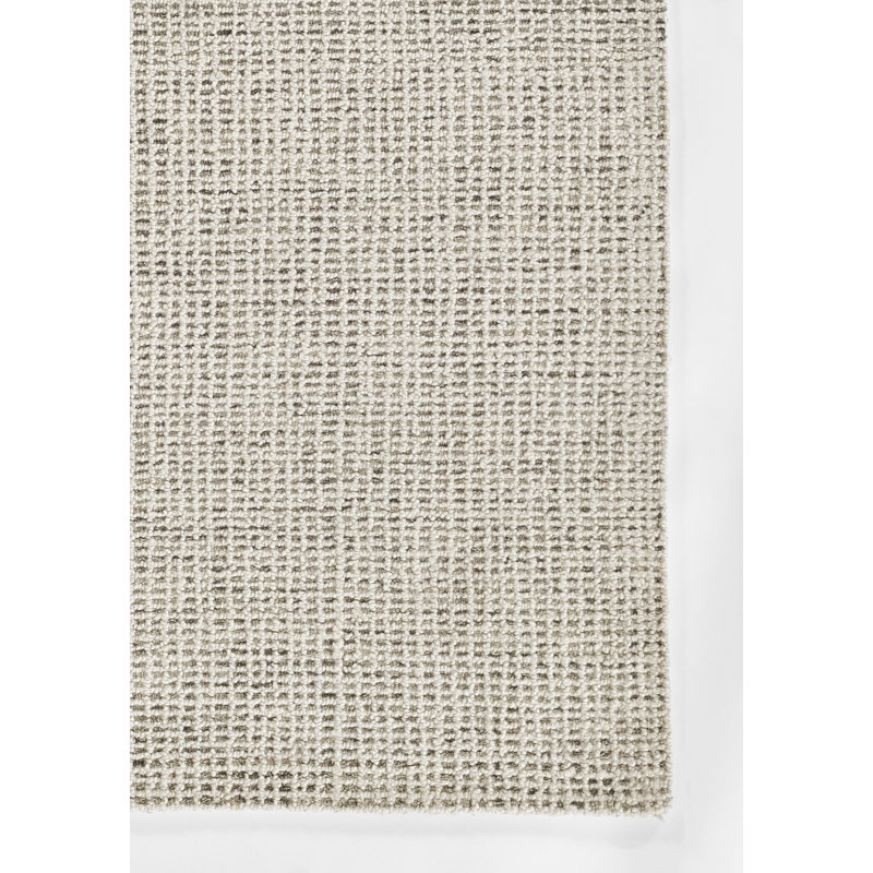 Thomas Hand Tufted Wool Abstract Area Rug in Ivory/Grey, Rectangle 2' x 3'