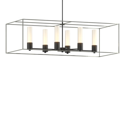 Luminaire suspendu linéaire à 6 lumières pour îlot de cuisine Portico