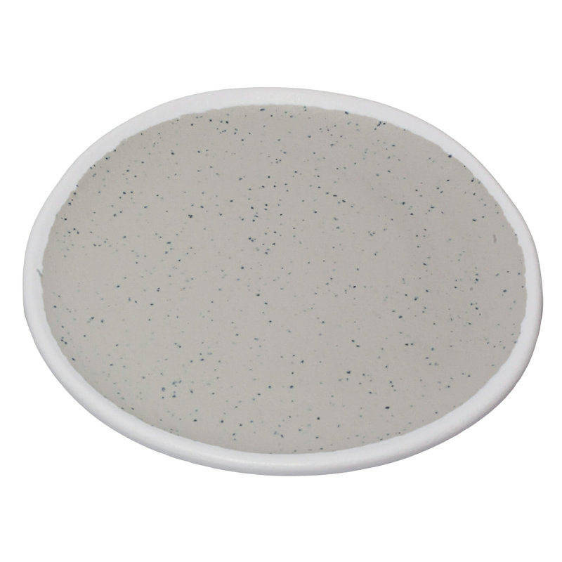  Assiette plate en mélamine 10,5 po, 12 pièces, Gris