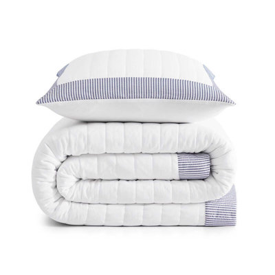 Tommy Hilfiger Hilfiger Resort Reversible Blue Quilt Set