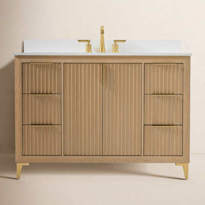 Turlington Oak Single Bathroom Vanity
