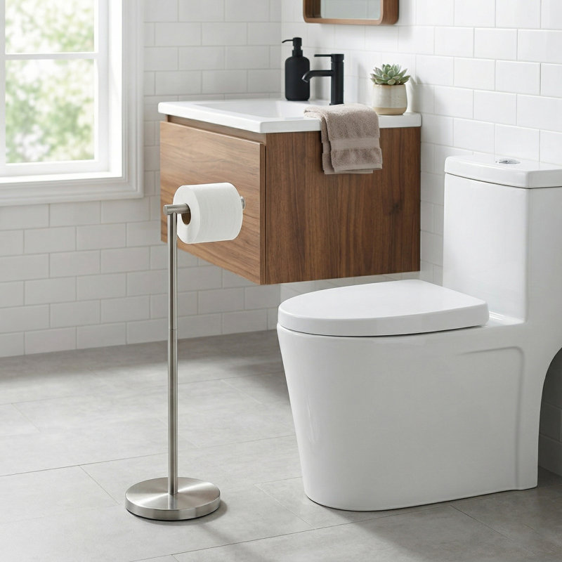 Porte-papier hygiénique Freestand, Nickel brossé
