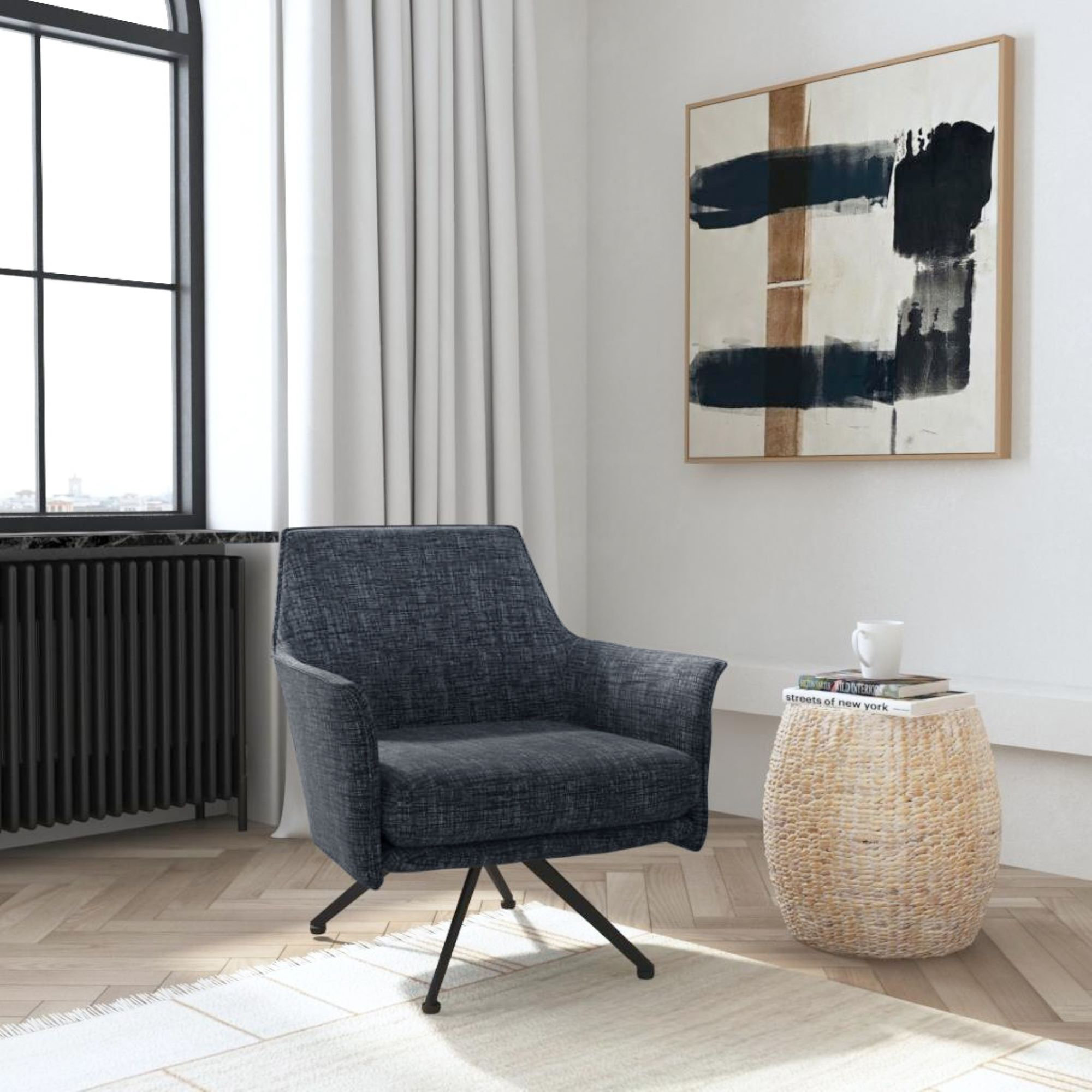 Latitude Run® Ames 26.5" Wide Upholstered Swivel Armchair & Reviews ...