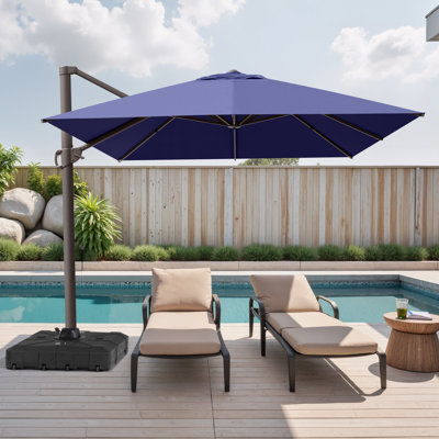 Parasol en porte-à-faux de patio 10 x 13 pi avec base lestée