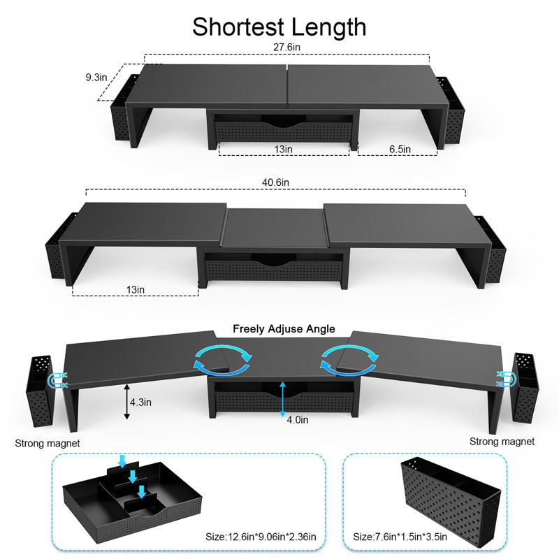Monitor Stand, Black