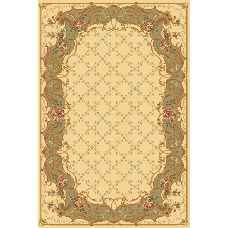 New Vision Beige Trellis Rug, 3'11" x 5'3"