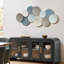 Décoration murale abstraite en métal vieilli de 47,4 pouces de largeur pastels multicolores