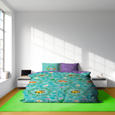 Minecraft Floral Fun Duvet Cover Set