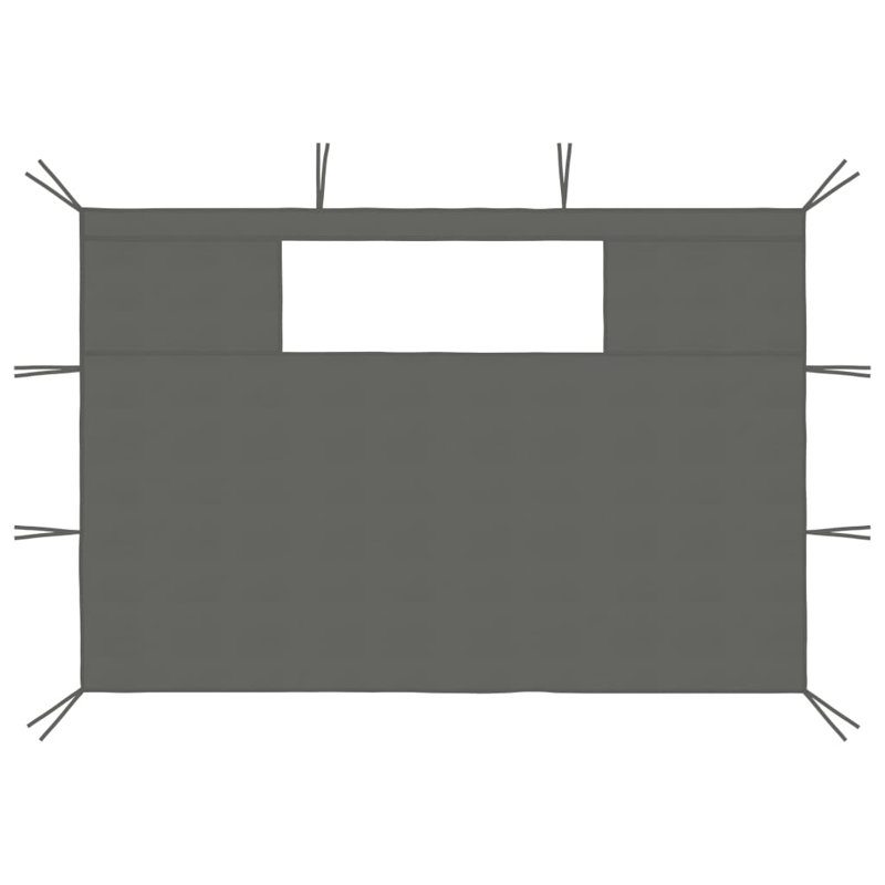 Mur latéral de pavillon de jardin Tybee, L 177,2 po x P 82,7 po, Anthracite