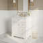 Meuble-lavabo à cadre en bois massif 24 po avec lavabo, rangement multifonctionnel avec 3 tiroirs et porte (vert / blanc)-332049347