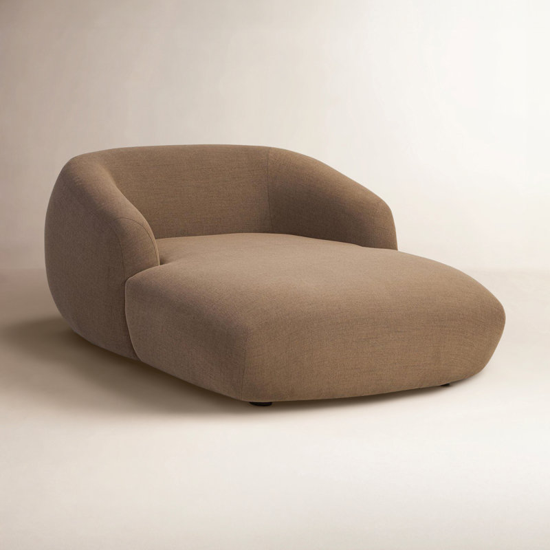 Channing Chaise Lounge, Crypton Nomad Mushroom 92% Polyester/8% Flax